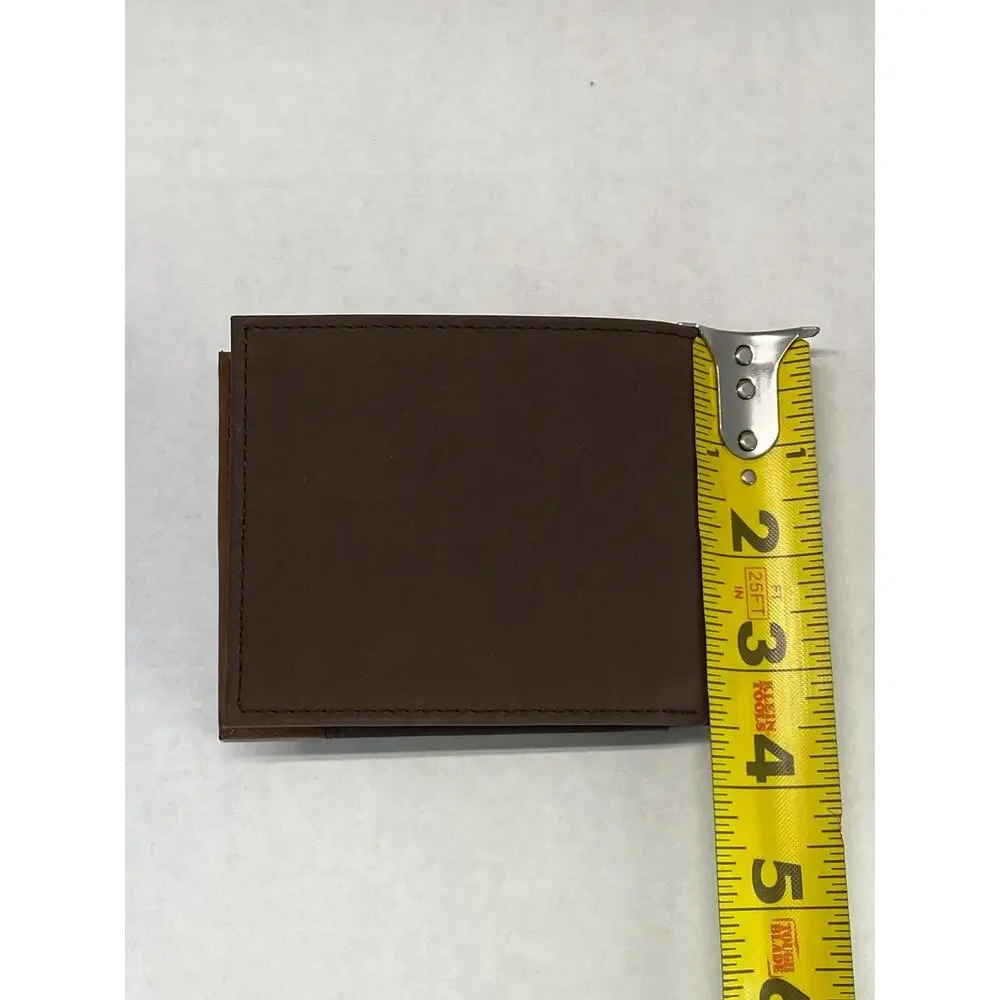 Columbia Mens Brown Bifold Wallet Card Slots ID Window Gift Box New